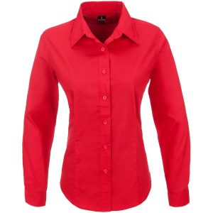 ELE-5615-R_1024X1024 Ladies Long Sleeve Preston Shirt - Red